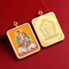 Colgante Thangka del Tíbet Bodhisattva Manjushri Pintado en Oro Semi-Pintado a Mano Estilo Grueso Colgante Thangka de los Ocho Dioses Guardianes