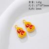 Método antiguo arena oro gota aceite carácter de la suerte calabaza colgante colgante rico auspicioso pulsera DIY hecha a mano pulsera accesorios de joyería
