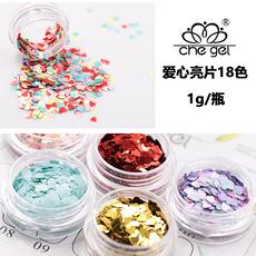 Acessórios para arte em unhas adesivos para unhas ultrafinos lantejoulas de amor glitter japonês importado para unhas de noiva doces conjunto de cores misturadas