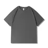 K2301 Camiseta de Manga Curta para Funcionários de Biblioteca 210g Algodão Solta Justa Siro Spun Algodão Penteado Placa Leve Algodão Liso T