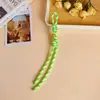 Lanyard de Poliéster Tejido a Mano Colorido Miu Colgante de Joyería para Muñeco de Peluche DIY Llavero para Bolso de Moda Colgante
