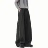 Pantalones de chándal holgados rectos para hombre de otoño, marca de moda, lavados y desgastados, pantalones largos casuales deportivos retro americanos, nuevo estilo de moda