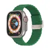 Adequado para Pulseiras de Apple Watch Watch S1-S10 Geração Fivela Ondulada Imitação de Aço Pulseira de Silicone Se Ultra Universal