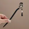 Pasador de Pelo con Borla Floral Fresco y Elegante, Nuevo Pasador Diario Estilo Chino, Pasador de Tocados de Ajedrez y Cartas Estilo Chino Dinastía Han