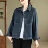 Chaqueta de mezclilla para mujer para primavera y otoño 2026, nuevo estilo de Hong Kong, corta, holgada, vintage, top casual versátil con bolsillos grandes