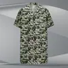 Jaleco Azul de Manga Curta Roupas de Trabalho Camufladas Roupas de Proteção do Trabalho Roupas à Prova de Poeira para Oficina Resistente a Manchas Jaleco Longo Roupas para Manuseio em Fábrica de Criação
