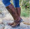 Explosiones personalizadas de comercio exterior 19 otoño e invierno Nuevas botas altas de tacón bajo hebilla de cinturón botas de mujer de comercio exterior JGB2020N0002005