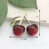 Accesorios para Joyería DIY Fruta Cereza Roja Grande Estilo Ins Colgante Popular Cadena de Teléfono Móvil Colgante de Llavero Collar Colgante para Coche