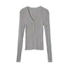 Z Estilo Europeo y Americano 2026 Nueva Moda Elegante Ropa para Mujer Cuello en V Recto Color Metálico Cárdigan de Punto 8779625
