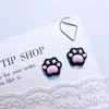 Acessórios populares para nail art DIY de pata de gato em cor sólida de desenho animado, decorações de resina fofas e versáteis para capa de celular e grampos de cabelo