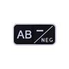 Parche de Goma con Insignia de Tipo de Sangre 3D de PVC A B O AB POS Pegatina de Moral Insignia con Gancho de Velcro en stock