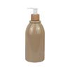 Direto da fábrica em estoque garrafa redonda de 500ml garrafa PET para shampoo transparente sub-engarrafamento frasco com bomba de pressão para gel de banho
