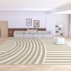 Alfombra de Anillo Estilo Crema para el Hogar Terciopelo Dormitorio Alfombra Completa para Mesa de Café Resistente a la Suciedad Fácil de Cuidar Felpudo Alfombra para Sofá de Sala de Estar