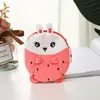 Nuevo Creativo Dibujo Animado Lindo Peluche Monedero Agitar Tono con Pequeño Regalo Llave Moneda Audífonos Cable de Datos Bolsa