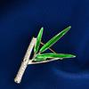 Nuevo Broche Creativo Estilo Chino de Hoja de Bambú Moderno Elegante para Hombre, Planta, Traje, Chaqueta, Cheongsam, Corsage, Accesorios
