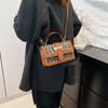 Bolso de hombro pequeño cuadrado, estilo retro, moderno, de gran valor, personalizado, con estampado, moderno, sencillo y portátil, para uso diario, 2024