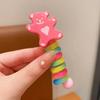Línea Telefónica de Rollo para Niños Banda para el Cabello Artefacto para Trenzas de Niñas Banda Elástica de Goma de Girasol Elástico Alto Cuerda para el Cabello para Cola de Caballo Alta