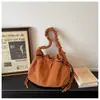 Bolsas de lona de pana al por mayor para mujer, nuevos estilos, gran capacidad, cierre de cordón, adecuadas para ir al trabajo, bolsos de hombro elegantes, bolsos cruzados de moda