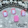 Nova Nail Art Jóias Mocha Retangular Forma De Amor Macaron Aurora Plana Diamante Decoração Do Prego CJD1359