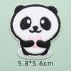 Pegatinas de tela bordadas de panda lindo toalla bordada autoadhesivas tela chaqueta de plumas chaqueta accesorios de ropa parches pegatinas