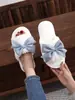 Pantuflas de Felpa de Algodón Talla Grande de Invierno para Mujer con Lazo, Pantuflas Versátiles de Moda para Interiores del Hogar, Pantuflas de Algodón Cálidas y Cómodas