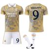 2324 Real Madrid Dragon Jersey Edição Especial Amarelo 9 Mbappe 7 Vinnie 5 Bellingham Ronaldo Uniforme de Futebol Infantil