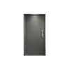 Puerta de entrada de aleación de aluminio gris de alta calidad, diseño minimalista moderno, duradera y robusta, puerta de seguridad interior, venta al por mayor para proyectos de construcción