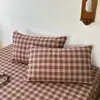 Funda de almohada de algodón puro lavada, estilo minimalista de Instagram, funda de almohada 100% algodón, funda individual 48*74cm, funda interior de una pieza