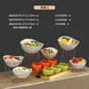 Soporte de exhibición de postres para buffet, juego de comidas frías, mesa de exhibición para pausa del té, plato de ensalada de frutas y verduras, adornos decorativos para uso comercial