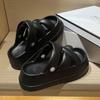 Sandalias Gruesas Personalizadas al por Mayor para Mujeres con Sentido de Pisar Mierda, Chanclas de Playa de Moda Antideslizantes de Verano para Interiores y Exteriores