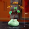 Árbol de la Fortuna de Alambre de Cobre Árbol de la Vida Adorno Decorativo Árbol de la Fortuna de Caqui Maceta Cerámica Varias Bases Amatista Citrino