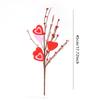 Esquejes del Día de San Valentín, ramas de bayas de amor, comercio exterior transfronterizo, decoración navideña, simulación de corazón de melocotón, fruta roja, corazón rojo, fruta rica