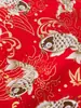 Tela Estampada con Estampados Japoneses y Sellos Dorados Estilo Japonés para Ropa Hanfu DIY Tela de Algodón