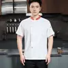 Uniformes de Chef Respiráveis de Manga Curta para Verão para Cozinhas, Hotéis, Restaurantes e Catering; Vestuário para Panificação e Cozinha