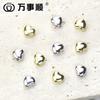 Cuentas sueltas de aleación de zinc con forma de corazón, 8 x 8 mm, con orificio horizontal, para hacer joyas, collares y pulseras, accesorios al por mayor
