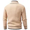 Nuevo abrigo suéter para hombre de invierno 2026 transfronterizo europeo y americano, talla grande, cárdigan grueso, capa base, top de punto