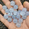 Cuentas redondas de jade azul marino, cuentas sueltas, jade de cuarcita azul hielo, pulsera, collar, accesorios para joyería, venta al por mayor de cuentas de jade