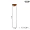 Frasco de Tubo de Vidro com Rolha, Boca Reta, Diâmetro 30mm, Tubo Selado Transparente de Alto Borossilicato, Múltiplas Especificações, Frasco Dispensador de Cordyceps e Açafrão