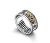 Pulseras Creativas de Anillo de Boca Viva para Hombres y Mujeres con Patrón de Gran Muralla, Dragón Volador, Pixiu Vajra, Mantra de Seis Caracteres de Plata Tailandesa Retro