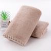 Toalha de rosto de renda de coral 30*60 espessa macia absorvente cor sólida toalha toalha quadrada lenço pequeno atacado