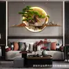 Lámpara de pared de estilo chino nuevo lámpara de pared minimalista moderna Zen lámpara de pared de entrada pintura bienvenida pino sala de té fondo pintura decorativa lámpara de pared