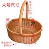 Cesta de almacenamiento con asa de mimbre sintético, refuerzo de marco de hierro, cesta de picnic, cesta de compras, cesta de flores de ratán, cesta para recoger, cesta de aperitivos para sala de estar