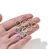 Anillo Plano de Bucle Único Pintado Color Macarrón Anillo de Conexión para Pulsera DIY Collar Material de Acabado