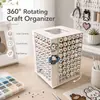 Caixa Organizadora de Perler Beads para Mesa 30ml Frascos de Perler Beads Organizador com Compartimentos Prateleira Giratória Prático Suporte para Armazenamento de Perler Beads