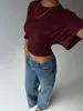 Top Casual Versátil com Cinto na Cintura, Estilo Europeu e Americano Novo, Mangas Morcego, Design Emagrecedor Doce e Picante, Top de Ombro Normal para Mulheres, Verão