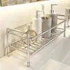 Estante de Secado de Doble Capa para Fregadero de Acero Inoxidable Estante de Almacenamiento para Encimera de Baño Estante de Almacenamiento para Escritorio de Tocador