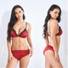 Fornecimento transfronteiriço de comércio exterior novas roupas íntimas sexy sexy vermelho renda, três pontos, fabricantes de roupas íntimas femininas atacado
