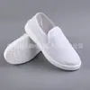 Suministro de Fábrica Zapatos de Lona de Caña Media, Zapatos Industriales Libres de Polvo, Zapatos de Trabajo Limpios de Color Azul Marino y Blanco con Suela Suave de PU, Zapatos Antiestáticos