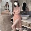 Camisón Crujiente Sexy Encantador Lindo Romántico Largo con Abertura Alta Pijama Camisola sin Mangas Casual para Mujer