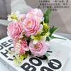 Rosa artificial, flor falsa, rosa de hibisco, luz de lujo, decoración para el hogar, sala de estar, ramo, boda, estudio fotográfico, arreglo floral